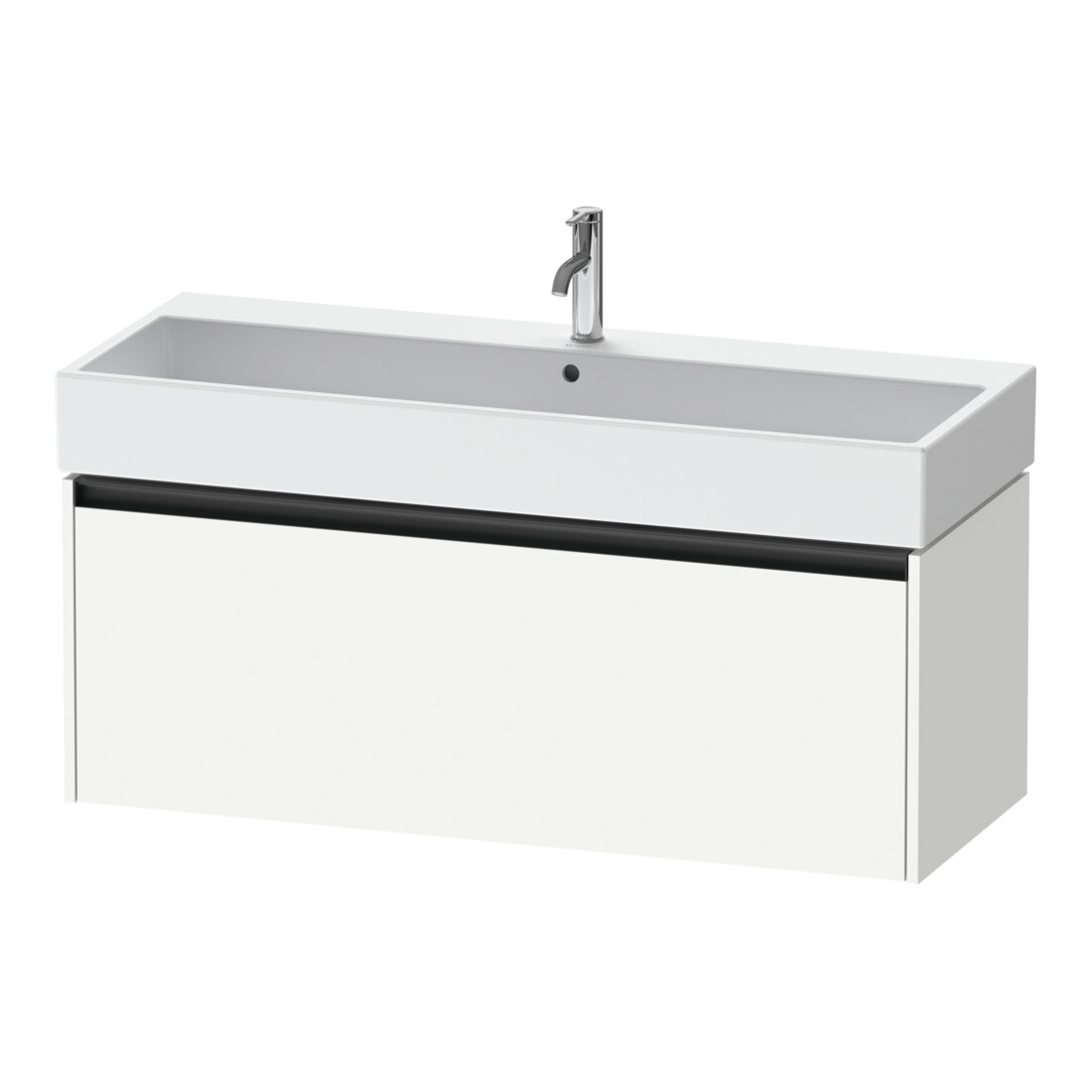 Duravit Meuble sous lavabo Ketho.2 118,4x46 cm, blanc mat, 1 tiroir, suspendu