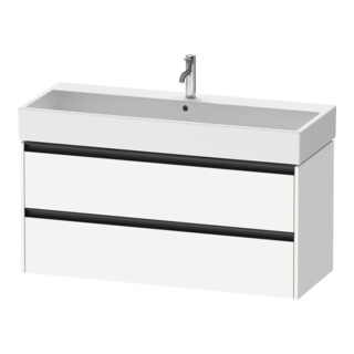 Duravit Meuble sous lavabo Ketho.2 118,4x46 cm, blanc mat, 2 tiroirs, suspendu