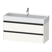 Duravit Meuble sous lavabo Ketho.2 118,4x46 cm, blanc mat, 2 tiroirs, suspendu