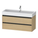 Duravit Meuble sous lavabo Ketho.2 118,4x46 cm, chêne naturel, 2 tiroirs, suspendu-1