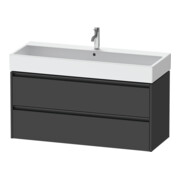 Duravit Meuble sous lavabo Ketho.2 118,4x46 cm, graph ma, 2 tiroirs, suspendu-1