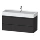 Duravit Meuble sous lavabo Ketho.2 118,4x46 cm, graphite mat, 2 tiroirs, suspendu-1