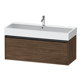 Duravit Meuble sous-lavabo Ketho.2 118,4x46 cm, noyer foncé, 1 tiroir, suspendu