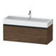 Duravit Meuble sous-lavabo Ketho.2 118,4x46 cm, noyer foncé, 1 tiroir, suspendu-1