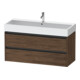 Duravit Meuble sous lavabo Ketho.2 118,4x46 cm, noyer foncé, 2 tiroirs, suspendu-1