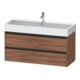 Duravit Meuble sous lavabo Ketho.2 118,4x46 cm, noyer naturel, 2 tiroirs, suspendu-1
