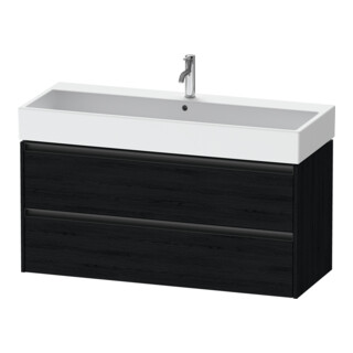 Duravit Meuble sous-lavabo Ketho.2 118,4x46cm, blanc œuf, 2 tiroirs, suspendu