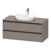 Duravit Meuble sous-lavabo Ketho.2 120x55 cm, blanc mat, 1 découpe, suspendu