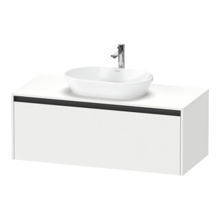 Duravit Meuble sous-lavabo Ketho.2 120x55 cm, blanc mat, plan avec 1 découpe, suspendu