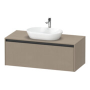 Duravit Meuble sous-lavabo Ketho.2 120x55 cm, gris, 1 découpe, suspendu