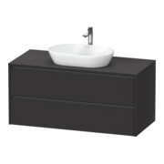 Duravit Meuble sous-lavabo Ketho.2 120x55 cm, gris mat, 1 découpe, suspendu-1