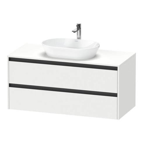 Duravit Meuble sous-lavabo Ketho.2 120x55cm, blanc mat, placage mat, 1 découpe, suspendu mural