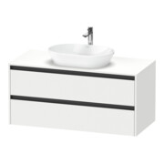 Duravit Meuble sous-lavabo Ketho.2 120x55cm, blanc mat, placage mat, 1 découpe, suspendu mural