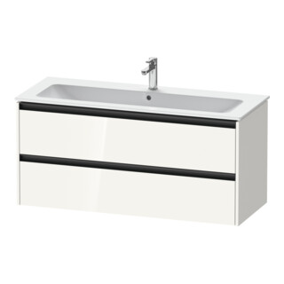 Duravit Meuble sous lavabo Ketho.2 121x48 cm, blanc brillant, 2 tiroirs, suspendu