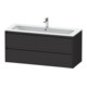Duravit Meuble sous lavabo Ketho.2 121x48 cm, graphite mat, 2 tiroirs, suspendu-1
