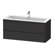 Duravit Meuble sous lavabo Ketho.2 121x48 cm, graphite mat, 2 tiroirs, suspendu