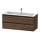 Duravit Meuble sous lavabo Ketho.2 121x48 cm, noyer foncé, 2 tiroirs, suspendu-1