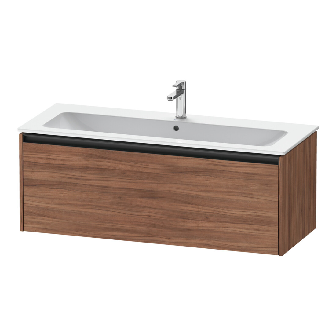 Duravit Meuble sous lavabo Ketho.2 121x48 cm, noyer naturel, 1 tiroir, suspendu