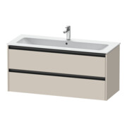 Duravit Meuble sous-lavabo Ketho.2 121x48 cm, taupe, 2 tiroirs, suspendu