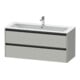 Duravit Meuble sous-lavabo Ketho.2 121x48cm, béton gris, 2 tiroirs, suspendu-1