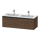 Duravit Meuble sous lavabo Ketho.2 128x48x44 cm, 1 tiroir, suspendu, noyer foncé-1