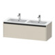 Duravit Meuble sous-lavabo Ketho.2 128x48x44 cm, 1 tiroir, suspendu, taupe mat-1