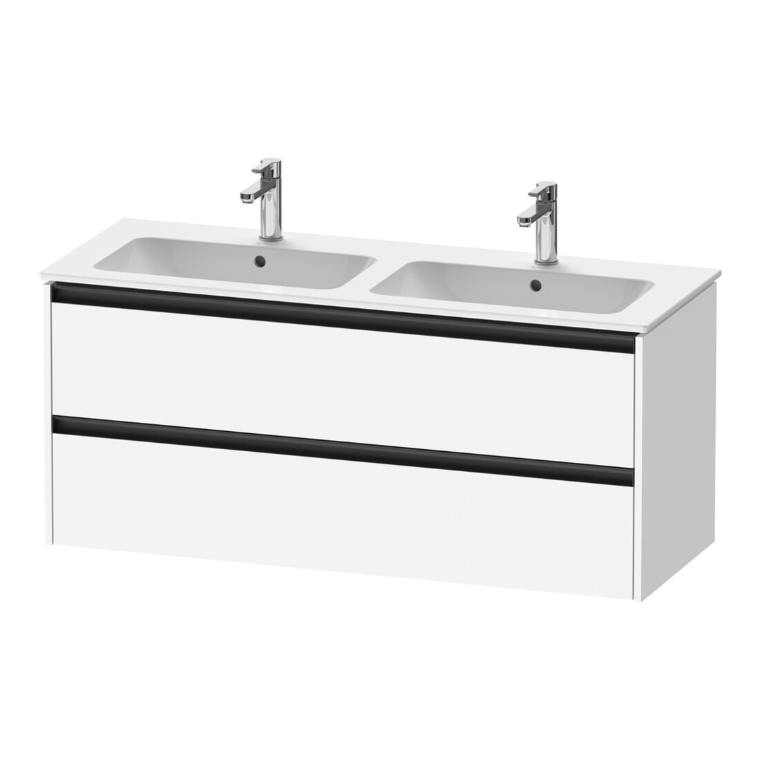 Duravit Meuble sous lavabo Ketho.2 128x48x55 cm, 2 tiroirs, suspendu, blanc mat