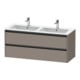 Duravit Meuble sous-lavabo Ketho.2 128x48x55 cm, 2 tiroirs, suspendu, blanc mat-1