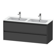 Duravit Meuble sous lavabo Ketho.2 128x48x55 cm, 2 tiroirs, suspendu, graphite mat