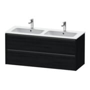 Duravit Meuble sous lavabo Ketho.2 128x48x55 cm, 2 tiroirs, suspendu, noir œuf