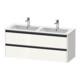 Duravit Meuble sous-lavabo Ketho.2 128x48x55cm, 2 tiroirs, suspendu, blanc brillant-1