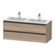 Duravit Meuble sous-lavabo Ketho.2 128x48x55cm, 2 tiroirs, suspendu, marbre œuf-1