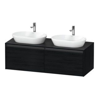 Duravit Meuble sous lavabo Ketho.2 140x55 cm, B bs, blanc œuf, 2 tiroirs, suspendu