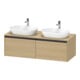 Duravit Meuble sous lavabo Ketho.2 140x55 cm, B bs, chêne naturel, 2 tiroirs, suspendu-1