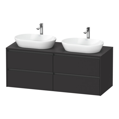 Duravit Meuble sous-lavabo Ketho.2 140x55 cm, B bs, gris m, 4 tiroirs, suspendu