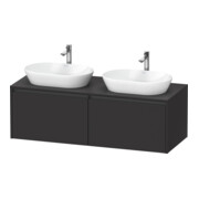Duravit Meuble sous lavabo Ketho.2 140x55 cm, B bs, gris mat, 2 tiroirs, suspendu