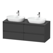 Duravit Meuble sous lavabo Ketho.2 140x55 cm, B bs, gris mat, 4 tiroirs, suspendu