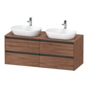 Duravit Meuble sous-lavabo Ketho.2 140x55 cm, B bs, N Nat, 4 tiroirs, suspendu