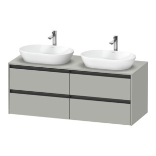 Duravit Meuble sous-lavabo Ketho.2 140x55 cm, blanc brillant, 4 tiroirs, suspendu
