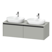 Duravit Meuble sous lavabo Ketho.2 140x55 cm, blanc mat, 2 tiroirs, suspendu-1