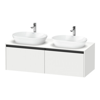 Duravit Meuble sous lavabo Ketho.2 140x55 cm, blanc mat, 2 tiroirs, suspendu
