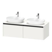 Duravit Meuble sous lavabo Ketho.2 140x55 cm, blanc mat, 2 tiroirs, suspendu