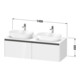 Duravit Meuble sous lavabo Ketho.2 140x55 cm, blanc mat, 2 tiroirs, suspendu