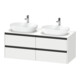 Duravit Meuble sous-lavabo Ketho.2 140x55 cm, blanc mat, 4 tiroirs, suspendu-1