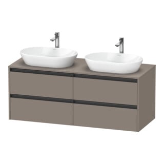 Duravit Meuble sous-lavabo Ketho.2 140x55 cm, blanc mat, 4 tiroirs, suspendu