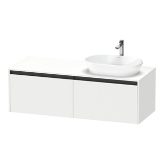 Duravit Meuble sous lavabo Ketho.2 140x55 cm, D, blanc mat, 2 tiroirs, suspendu
