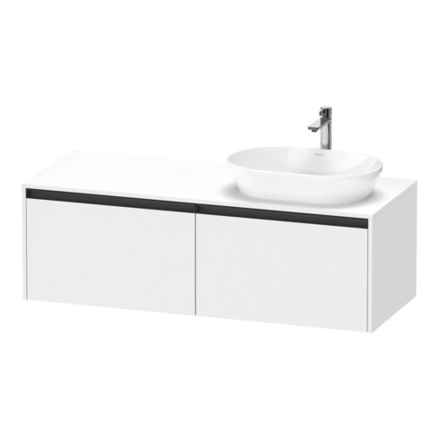 Duravit Meuble sous lavabo Ketho.2 140x55 cm, D, blanc mat, 2 tiroirs, suspendu