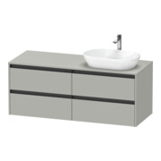 Duravit Meuble sous lavabo Ketho.2 140x55 cm, D G, blanc mat, 4 tiroirs, suspendu