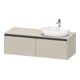 Duravit Meuble sous-lavabo Ketho.2 140x55 cm, D, taupe, 2 tiroirs, suspendu-1