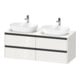 Duravit Meuble sous-lavabo Ketho.2 140x55 cm, Droit, blanc brillant, 4 tiroirs, suspendu-1